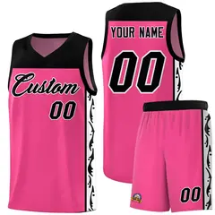 Pink Graffiti Side Pattern Basketball Jersey 1