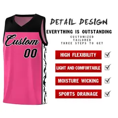 Pink Graffiti Side Pattern Basketball Jersey 2
