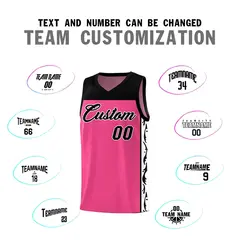 Pink Graffiti Side Pattern Basketball Jersey 4