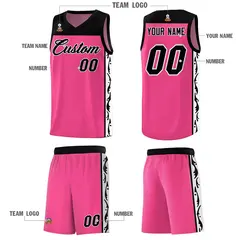 Pink Graffiti Side Pattern Basketball Jersey 5
