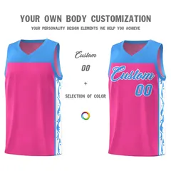 Pink Graffiti Side Pattern Basketball Jersey 3