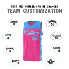 Pink Graffiti Side Pattern Basketball Jersey 4