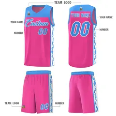 Pink Graffiti Side Pattern Basketball Jersey 5