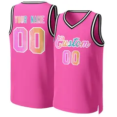 Pink Graffiti White Graffiti Pattern Mesh Basketball Jersey