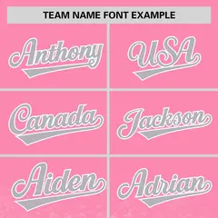 Pink Gray Gradient Sparkle-Effect Fashion Baseball Jersey 3