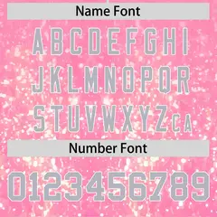 Pink Gray Gradient Sparkle-Effect Fashion Baseball Jersey 4