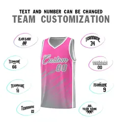 Pink Gray Splash Basketball Uniforms for Practice 4