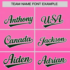 Pink Green Floral Gradient Full Button Baseball Jersey 3
