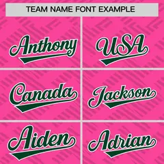 Pink Green L Pattern Full-Snap Raglan Letterman Baseball Jacket 3