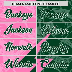 Pink Green Split Lightning Pattern Football Jersey 3