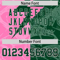 Pink Green Split Lightning Pattern Football Jersey 4