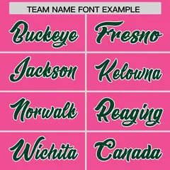 Pink Green Star Pattern Raglan Sleeves Football Jersey 3
