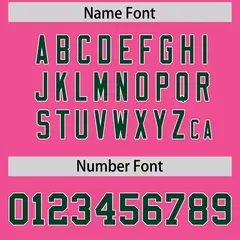Pink Green Star Pattern Raglan Sleeves Football Jersey 4