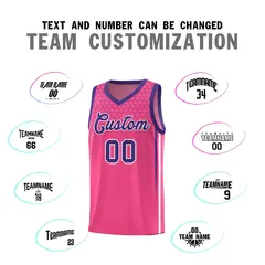 Pink Honeycomb Pattern Sports Uniform Basketball Jersey 4