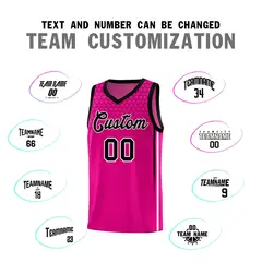 Pink Honeycomb Pattern Sports Uniform Basketball Jersey 4