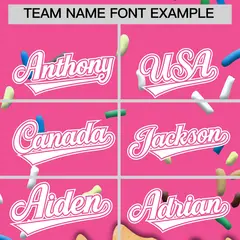 Pink Ice Cream Cone Graffiti Full-Snap Varsity Letterman Jacket 3