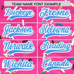 Women's Pink Ice Cream Cone Graffiti Pattern Baseball Jersey 29