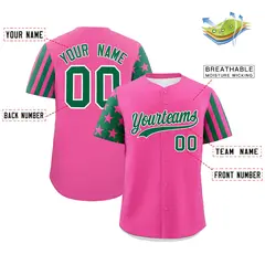 Pink Kelly Green American Flag Raglan Baseball Jersey 2