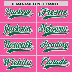 Pink Kelly Green American Flag Raglan Baseball Jersey 3
