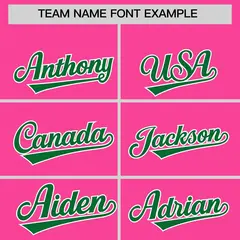 Pink Kelly Green American Flag Varsity Raglan Letterman Bomber Jacket 3