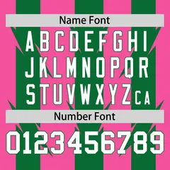 Pink Kelly Green Blade Pattern Raglan Baseball Jersey 4
