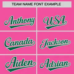 Pink Kelly Green Classic Authentic Baseball Jersey 3