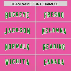 Pink Kelly Green Gradient Vertical Stripe Football Jersey 3
