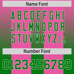 Pink Kelly Green Gradient Vertical Stripe Football Jersey 4