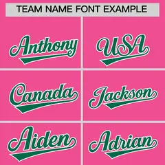 Pink Kelly Green Side Camo Baseball Jersey 3