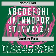 Pink Kelly Green Swirl Graffiti Baseball Jersey 4
