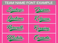 Pink Kelly Green-White Classic Style Hockey Jersey 3