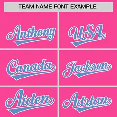 Pink Khaki-Light Blue Raglan Three Stripes Varsity Letterman Hoodie 5