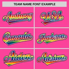 Pink LGBT Rainbow Pride Month Letterman Baseball Jacket 5