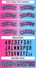 Women's Pink Light Blue-Black Gradient Baseball Jersey 5