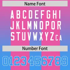 Pink Light Blue Gradient Vertical Stripe Football Jersey 4