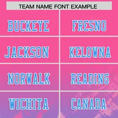 Pink Light Blue Star Gradient Flag Football Jersey 3