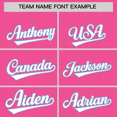 Pink Light Blue Thick Stripes Star Pattern Baseball Jersey 3