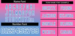 Pink Light Blue-White Gradient Outdoor Football Jersey 3
