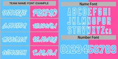 Pink Light Blue-White Split Two Tone Letterman Varsity Full-Snap Jacket 3