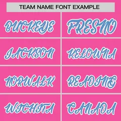 Pink Light Blue-White Stripe Raglan Sleeves Baseball Jersey 3