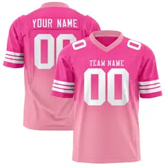 Pink Light Pink Gradient Outdoor Flag Football Jersey