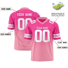 Pink Light Pink Gradient Outdoor Flag Football Jersey 2
