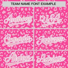 Pink Light Pink Leopard Print Varsity Full-Zip Letterman Jacket Hoodie 5