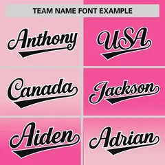 Pink Light Pink Symmetrical Gradient Baseball Jersey 3