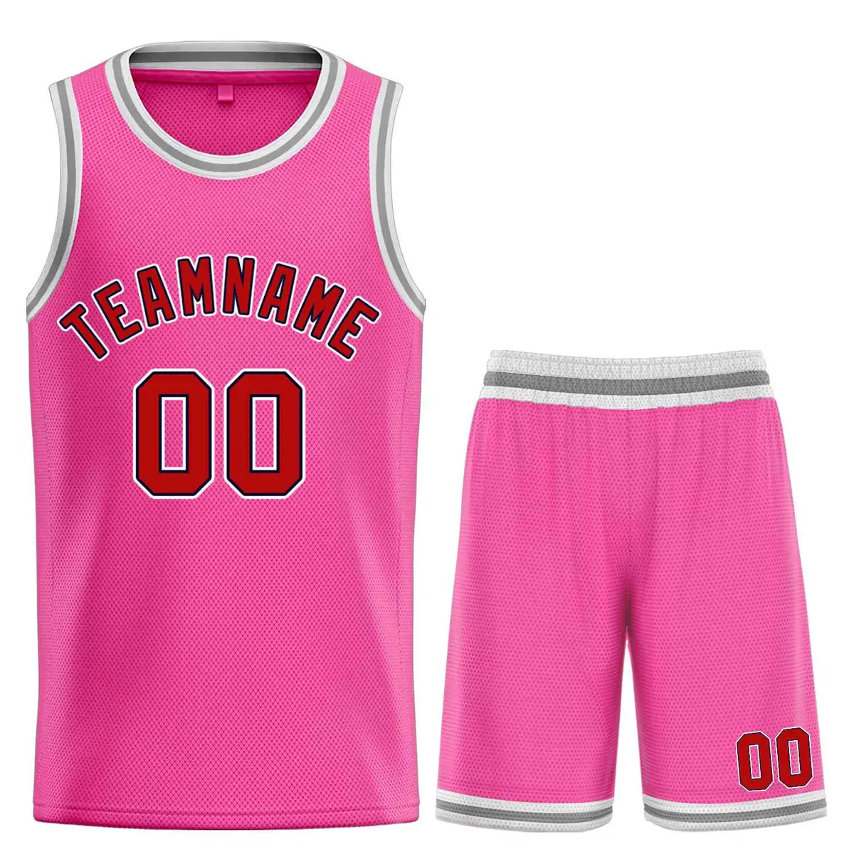 Pink Maroon-Black Bull Classic Sets Basketball Jersey