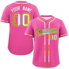 Pink Maverique Pride Month Authentic Classic Baseball Jersey 1