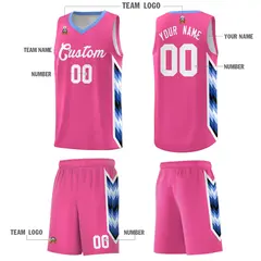 Pink Mosaic Gradient Fashion Basketball Jersey Uniform 5