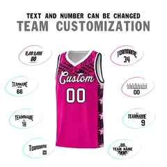 Pink Mosaic Stars Basketball Uniform Jersey 4