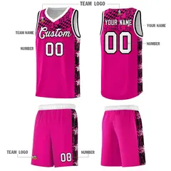 Pink Mosaic Stars Basketball Uniform Jersey 5