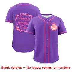 Pink Mother's Day Style Baseball Jersey 7